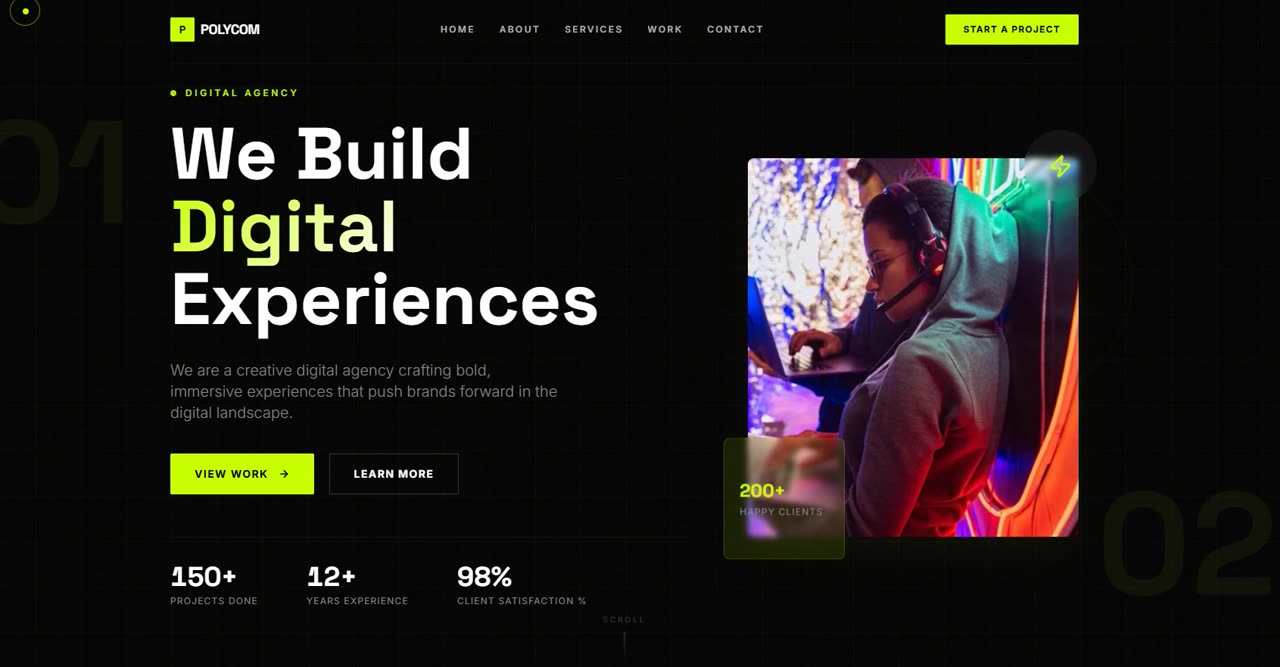 Polycom digital agency landing page